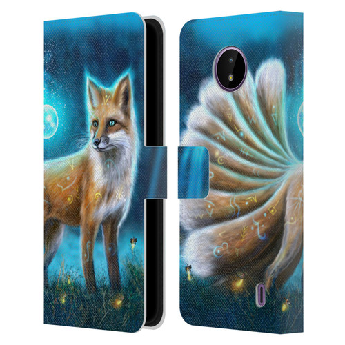 Anthony Christou Fantasy Art Magic Fox In Moonlight Leather Book Wallet Case Cover For Nokia C10 / C20