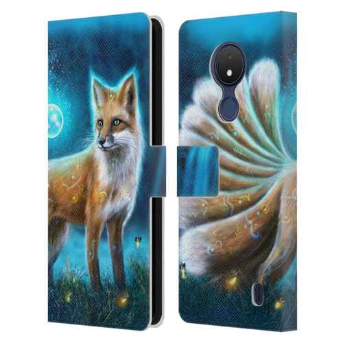 Anthony Christou Fantasy Art Magic Fox In Moonlight Leather Book Wallet Case Cover For Nokia C21