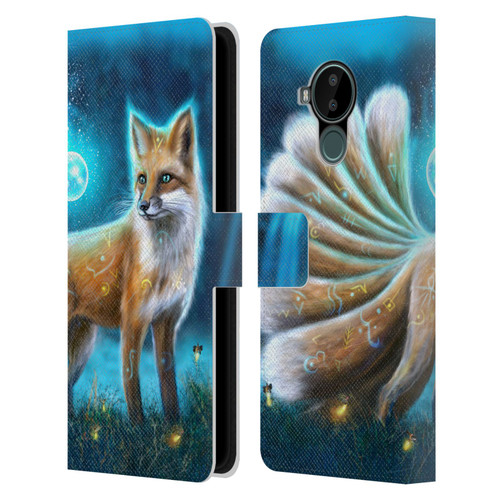 Anthony Christou Fantasy Art Magic Fox In Moonlight Leather Book Wallet Case Cover For Nokia C30