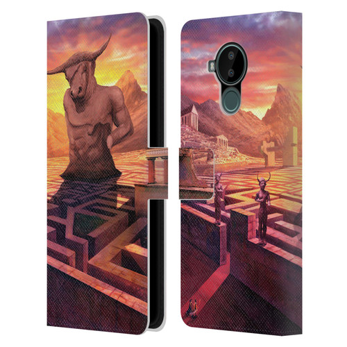 Anthony Christou Fantasy Art Minotaur In Labyrinth Leather Book Wallet Case Cover For Nokia C30