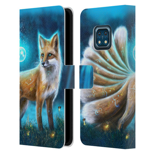 Anthony Christou Fantasy Art Magic Fox In Moonlight Leather Book Wallet Case Cover For Nokia XR20