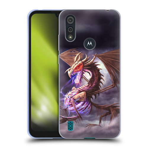 Anthony Christou Fantasy Art Bone Dragon Soft Gel Case for Motorola Moto E6s (2020)