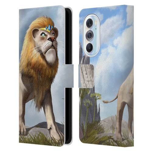 Anthony Christou Fantasy Art King Of Lions Leather Book Wallet Case Cover For Motorola Edge X30