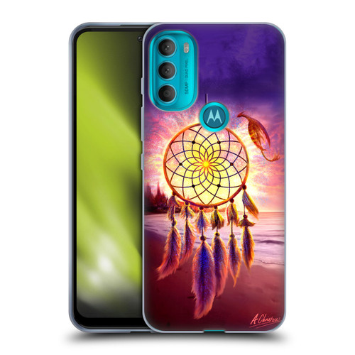 Anthony Christou Fantasy Art Beach Dragon Dream Catcher Soft Gel Case for Motorola Moto G71 5G