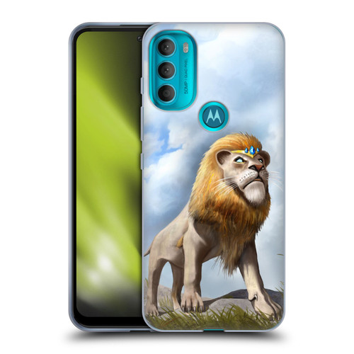 Anthony Christou Fantasy Art King Of Lions Soft Gel Case for Motorola Moto G71 5G