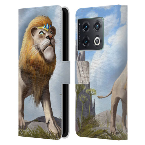 Anthony Christou Fantasy Art King Of Lions Leather Book Wallet Case Cover For OnePlus 10 Pro