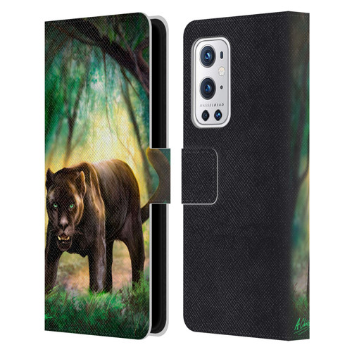 Anthony Christou Fantasy Art Black Panther Leather Book Wallet Case Cover For OnePlus 9 Pro