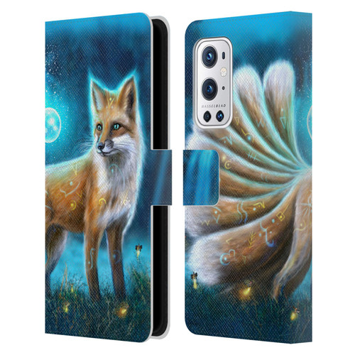 Anthony Christou Fantasy Art Magic Fox In Moonlight Leather Book Wallet Case Cover For OnePlus 9 Pro