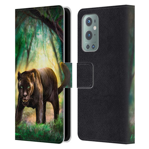 Anthony Christou Fantasy Art Black Panther Leather Book Wallet Case Cover For OnePlus 9