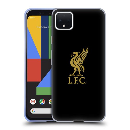 Liverpool Football Club Liver Bird Gold Logo On Black Soft Gel Case for Google Pixel 4 XL