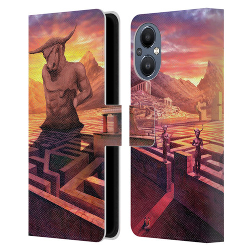 Anthony Christou Fantasy Art Minotaur In Labyrinth Leather Book Wallet Case Cover For OnePlus Nord N20 5G