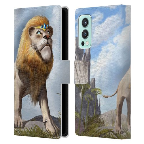 Anthony Christou Fantasy Art King Of Lions Leather Book Wallet Case Cover For OnePlus Nord 2 5G