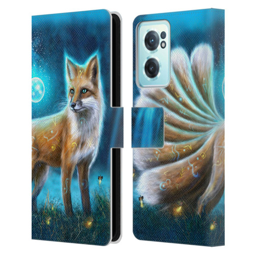 Anthony Christou Fantasy Art Magic Fox In Moonlight Leather Book Wallet Case Cover For OnePlus Nord CE 2 5G