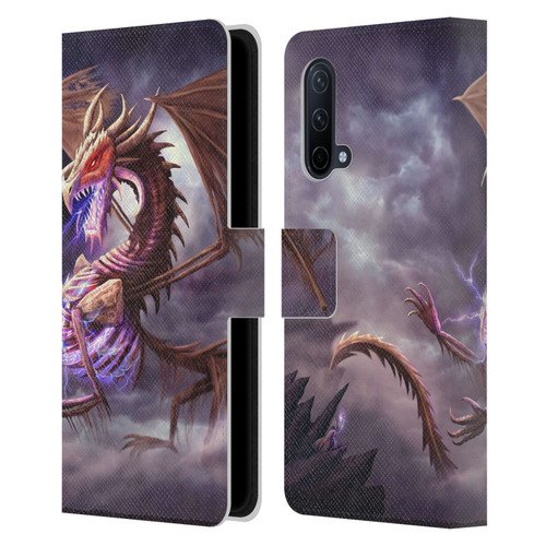 Anthony Christou Fantasy Art Bone Dragon Leather Book Wallet Case Cover For OnePlus Nord CE 5G