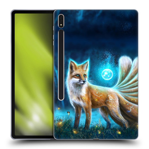Anthony Christou Fantasy Art Magic Fox In Moonlight Soft Gel Case for Samsung Galaxy Tab S8 Plus