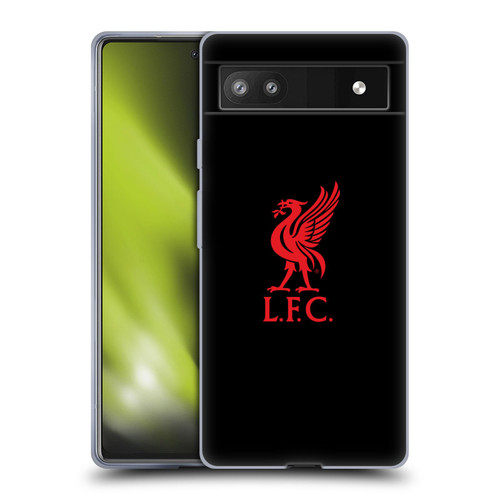 Liverpool Football Club Liver Bird Red Logo On Black Soft Gel Case for Google Pixel 6a