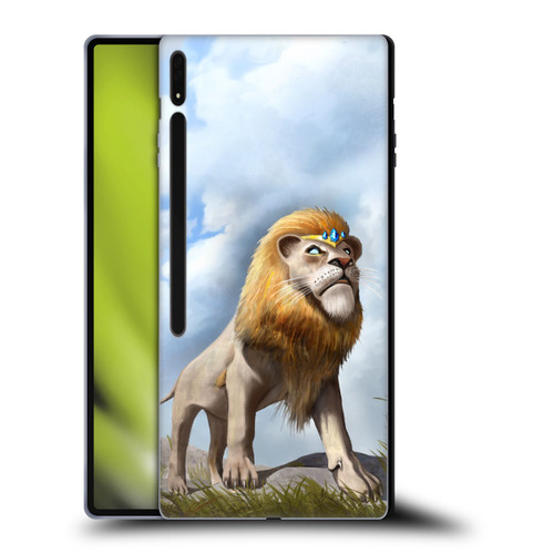 Anthony Christou Fantasy Art King Of Lions Soft Gel Case for Samsung Galaxy Tab S8 Ultra