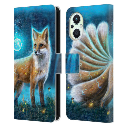 Anthony Christou Fantasy Art Magic Fox In Moonlight Leather Book Wallet Case Cover For OPPO Reno8 Lite