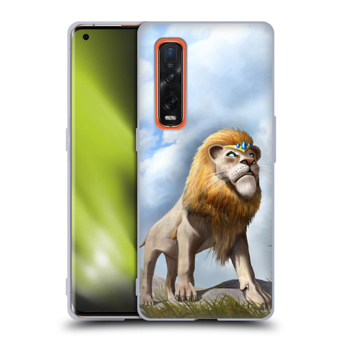 Anthony Christou Fantasy Art King Of Lions Soft Gel Case for OPPO Find X2 Pro 5G
