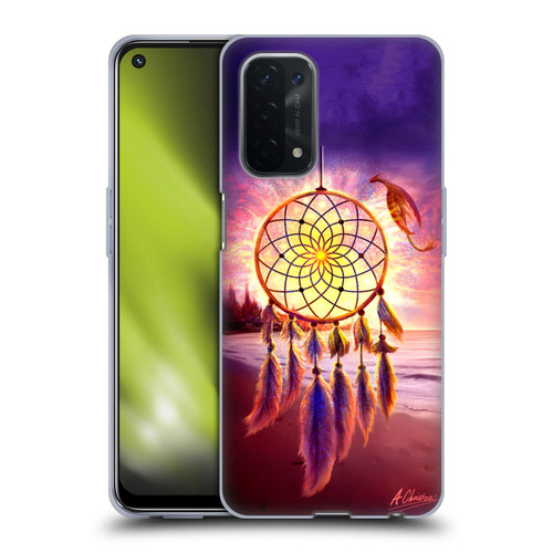 Anthony Christou Fantasy Art Beach Dragon Dream Catcher Soft Gel Case for OPPO A54 5G