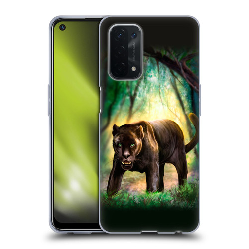 Anthony Christou Fantasy Art Black Panther Soft Gel Case for OPPO A54 5G