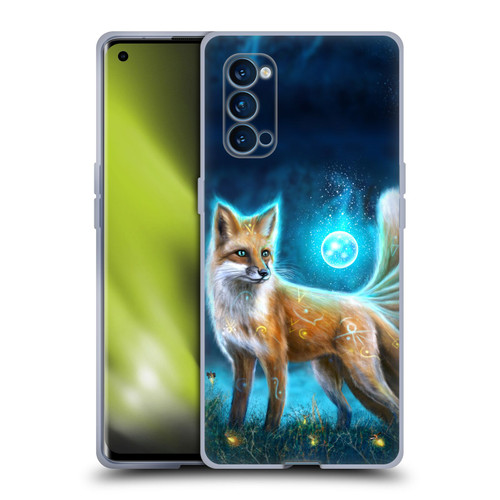 Anthony Christou Fantasy Art Magic Fox In Moonlight Soft Gel Case for OPPO Reno 4 Pro 5G