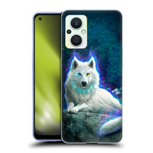 Anthony Christou Fantasy Art White Wolf Soft Gel Case for OPPO Reno8 Lite