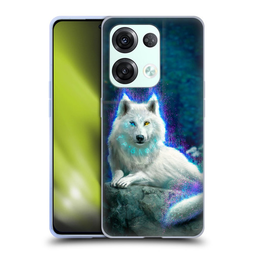 Anthony Christou Fantasy Art White Wolf Soft Gel Case for OPPO Reno8 Pro