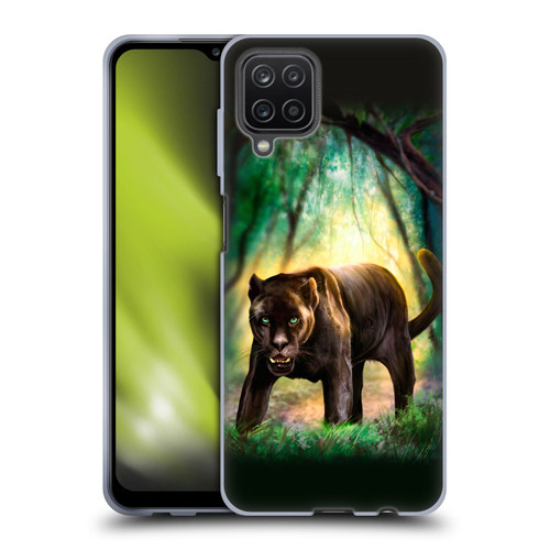 Anthony Christou Fantasy Art Black Panther Soft Gel Case for Samsung Galaxy A12 (2020)