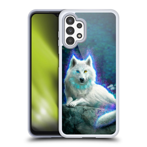 Anthony Christou Fantasy Art White Wolf Soft Gel Case for Samsung Galaxy A13 (2022)