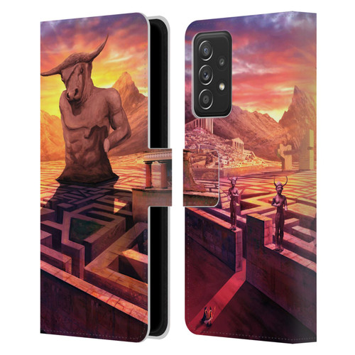 Anthony Christou Fantasy Art Minotaur In Labyrinth Leather Book Wallet Case Cover For Samsung Galaxy A52 / A52s / 5G (2021)