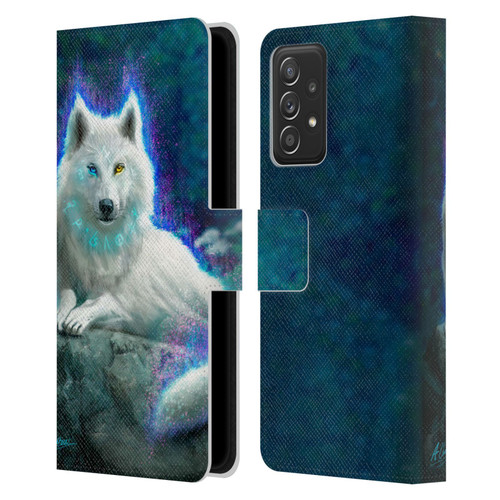 Anthony Christou Fantasy Art White Wolf Leather Book Wallet Case Cover For Samsung Galaxy A53 5G (2022)