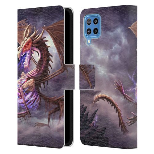 Anthony Christou Fantasy Art Bone Dragon Leather Book Wallet Case Cover For Samsung Galaxy F22 (2021)