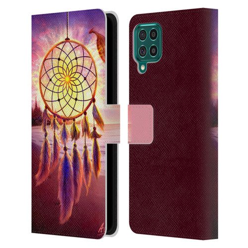 Anthony Christou Fantasy Art Beach Dragon Dream Catcher Leather Book Wallet Case Cover For Samsung Galaxy F62 (2021)