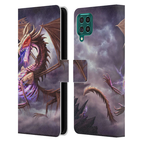 Anthony Christou Fantasy Art Bone Dragon Leather Book Wallet Case Cover For Samsung Galaxy F62 (2021)