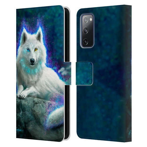 Anthony Christou Fantasy Art White Wolf Leather Book Wallet Case Cover For Samsung Galaxy S20 FE / 5G