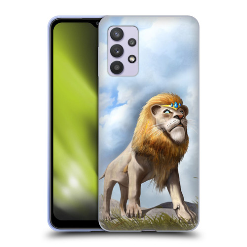Anthony Christou Fantasy Art King Of Lions Soft Gel Case for Samsung Galaxy A32 5G / M32 5G (2021)