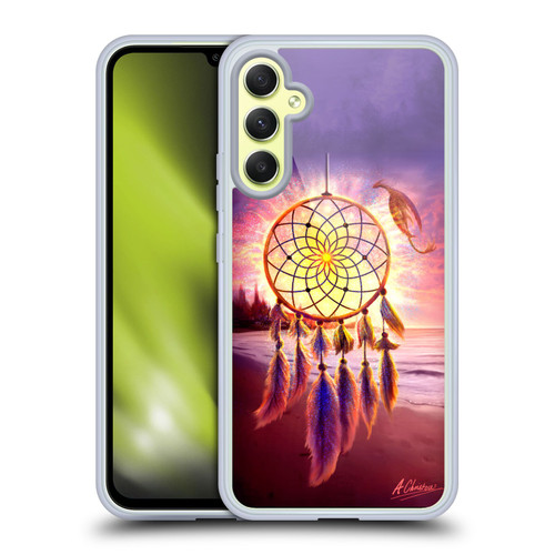 Anthony Christou Fantasy Art Beach Dragon Dream Catcher Soft Gel Case for Samsung Galaxy A34 5G