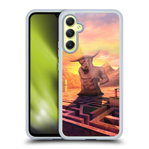 Anthony Christou Fantasy Art Minotaur In Labyrinth Soft Gel Case for Samsung Galaxy A34 5G