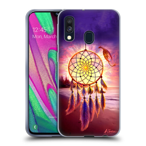 Anthony Christou Fantasy Art Beach Dragon Dream Catcher Soft Gel Case for Samsung Galaxy A40 (2019)