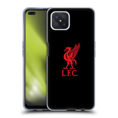 Liverpool Football Club Liver Bird Red Logo On Black Soft Gel Case for OPPO Reno4 Z 5G