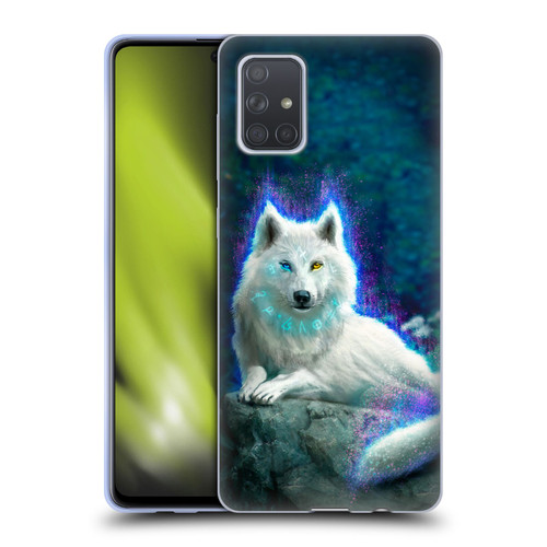 Anthony Christou Fantasy Art White Wolf Soft Gel Case for Samsung Galaxy A71 (2019)