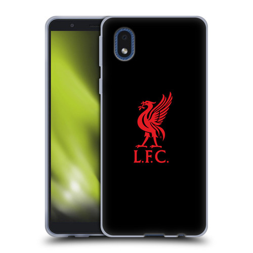 Liverpool Football Club Liver Bird Red Logo On Black Soft Gel Case for Samsung Galaxy A01 Core (2020)