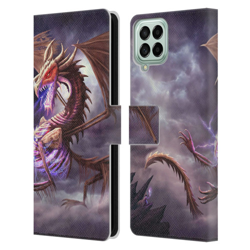 Anthony Christou Fantasy Art Bone Dragon Leather Book Wallet Case Cover For Samsung Galaxy M33 (2022)