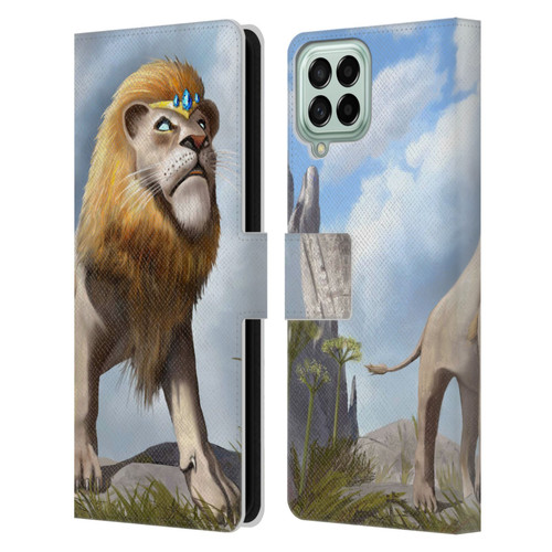 Anthony Christou Fantasy Art King Of Lions Leather Book Wallet Case Cover For Samsung Galaxy M53 (2022)