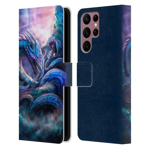Anthony Christou Fantasy Art Leviathan Dragon Leather Book Wallet Case Cover For Samsung Galaxy S22 Ultra 5G