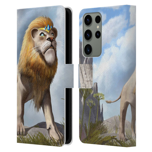 Anthony Christou Fantasy Art King Of Lions Leather Book Wallet Case Cover For Samsung Galaxy S23 Ultra 5G