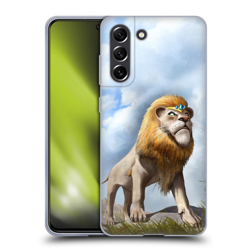 Anthony Christou Fantasy Art King Of Lions Soft Gel Case for Samsung Galaxy S21 FE 5G