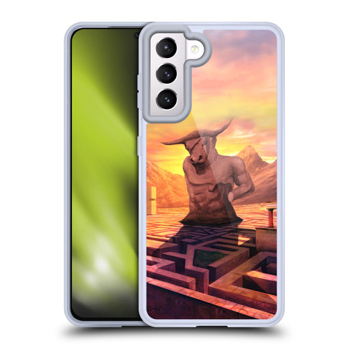 Anthony Christou Fantasy Art Minotaur In Labyrinth Soft Gel Case for Samsung Galaxy S21 5G