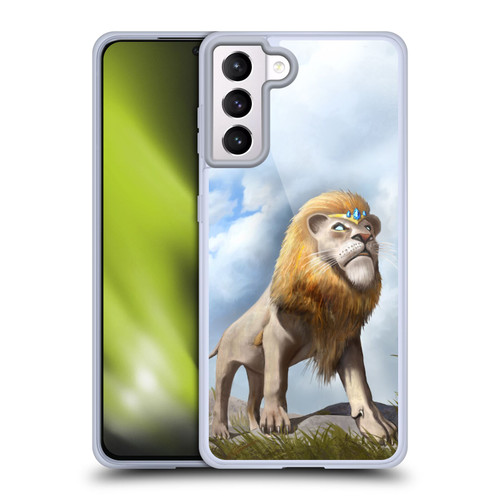 Anthony Christou Fantasy Art King Of Lions Soft Gel Case for Samsung Galaxy S21+ 5G